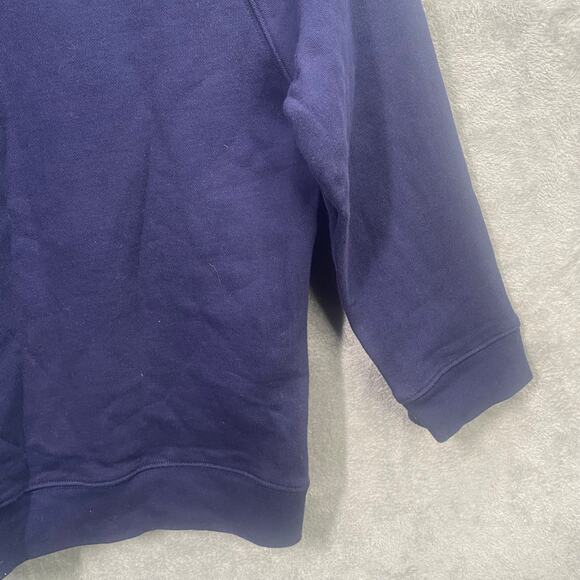 Draper James Top Small Darlin' Navy Spellout Blue 3/4 Sleeve Sweatshirt Preppy‎ - Picture 10 of 14